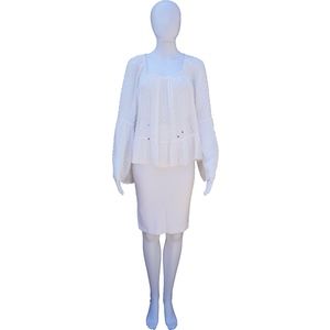 ULLA JOHNSON WHITE SWISS DOT PEASANT SHIRT